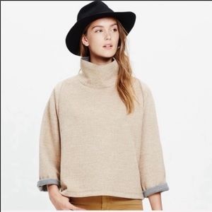 Madewell herringbone mock turtleneck sweater